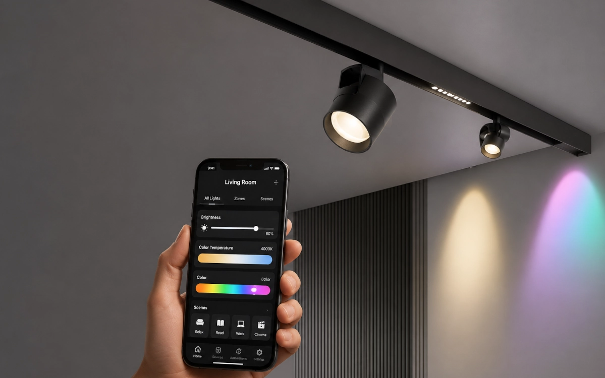 Maytoni Exility Smart Magnetic Track System – nowoczesny system szyn magnetycznych do inteligentnego oświetlenia