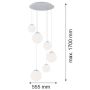 Lampa wisząca OPTICA 2530 6x15W/E27 od Argon