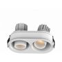 Downlight wpuszczany RECESSED SPOT LED S175 3000K 2x10W/led 1440lm IP44 od Zambelis