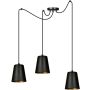 Lampa wisząca LINK 3 BLACK / GOLD 455/3 3x60W/E27 IP20 od Emibig