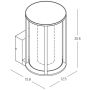 Kinkiet WALL LED LIGHT E427 3000K 13W/led 789lm IP54 od Zambelis