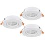 Downlight wpuszczany BARRANCO 902262 2700K, 4000K, 6500K 3x4.5W/LED 3X450lm ip20 od Eglo