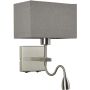 Kinkiet Norte WL-1122-2-BL-SN-RC-GR 3000K 2x60W, 3W/E27, LED 350lm od Italux
