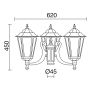 Oprawa do latarni ELITE 6 096U-G05X1A-01 3x70W/E27 od Novolux