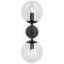 Kinkiet Dorado LP-002/2W BK Transp. 2x40W/E14 IP20 od Light Prestige