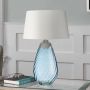 Lampka stołowa LENA LARGE LENA-TL-L-BLUE-OWSS 1X7W/GU10+1x60W/E27 od Elstead Lighting
