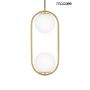 Lampa wisząca Aurelia Twin MSE010100303 2x40W/E14 IP20 od moosee