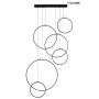 Lampa wisząca Circulo Six MSE010100371 3000K 6x156W/LED 12480lm IP20 od moosee
