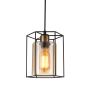 Lampa wisząca Kalula PND-78901-1-BK+AMB 1x40W/E27 IP20 od Italux