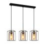 Lampa wisząca Kalula PND-78901-3-BK+AMB 3x40W/E27 IP20 od Italux