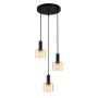Lampa wisząca Santia PND-65342-3A-BK+AMB 3x40W/E27 IP20 od Italux