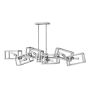 Lampa wisząca Ensemble QN-ENSEMBLE6-PN 6x60W/E27 od Quintiesse