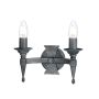 Lampa ścienna SAX2 BLK/SIL SAXON od Elstead Lighting