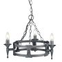 Żyrandol SAX3 BLK/SIL SAXON od ELSTEAD LIGHTING