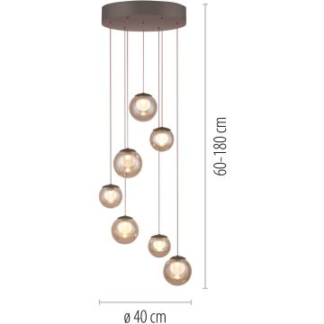 Lampa wisząca PURE POPUP 2587-97 2200-5000k 7x3W/LED 1600lm ip20 od Paul Neuhaus