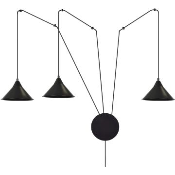Lampa wisząca ABRAMO 3 BLACK 160/3 3x60W/E27 IP20 od Emibig