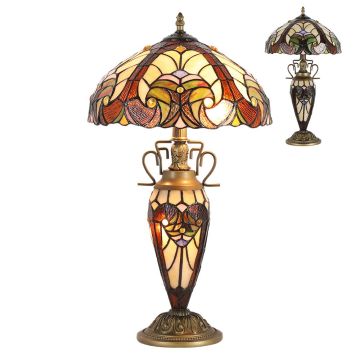 Lampa stołowa TIFFANY XX. 1702 2x60W/E27|1x7W/E14 IP20 od Prezent