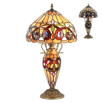 Lampa stołowa TIFFANY XXI. 1706 2x60W/E27|1x7W/E14 IP20 od Prezent