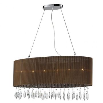 Lampa wisząca SIDNEY OVAL BROWN AZ1839 6x40W/E14 od AZzardo