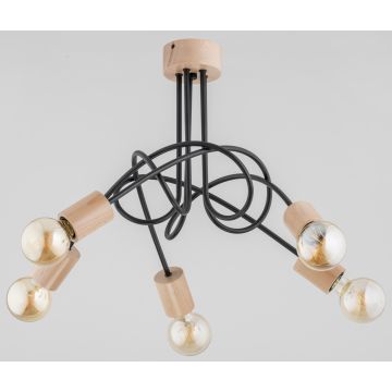 Lampa sufitowa TANGO WOOD 27435 5x60W/E27 od Alfa