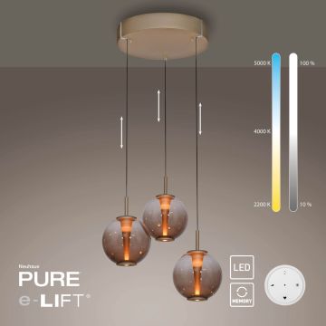 Lampa wisząca PURE E-Infinity 2222-97 2200-5000k 3x7W/LED 560lm ip20 od Paul Neuhaus