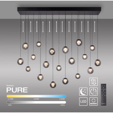 Lampa wisząca PURE POPUP 2589-15 2200-5000k 19x3W/LED 2050lm ip20 od Paul Neuhaus
