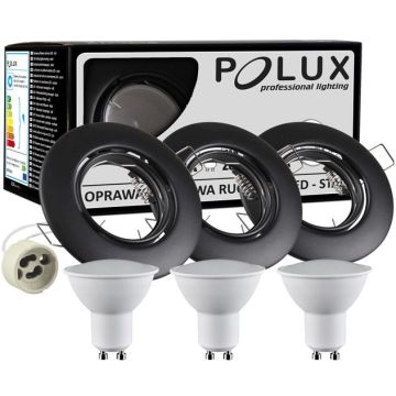 Downlight wpuszczany OLIN-IOA90PB-250 306227 3000K 1x3,5W/GU10 250lm od Polux