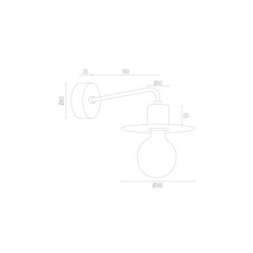 Kinkiet CORSO 3878 1x15W/E27 IP20 od Argon