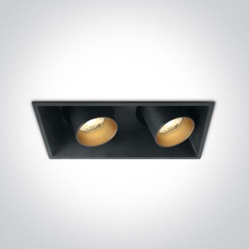 Downlight wpuszczany The Recessed Cylinders 51211C/B/W 3000K 2x11W/LED 820lm IP20 od One Light