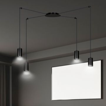 Lampa wisząca TRAKER 4 BL/BLACK 524/4 4x30W/GU10 IP20 od Emibig