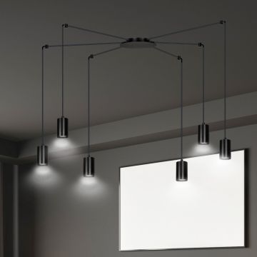Lampa wisząca TRAKER 6 BL/BLACK 524/6 6x30W/GU10 IP20 od Emibig