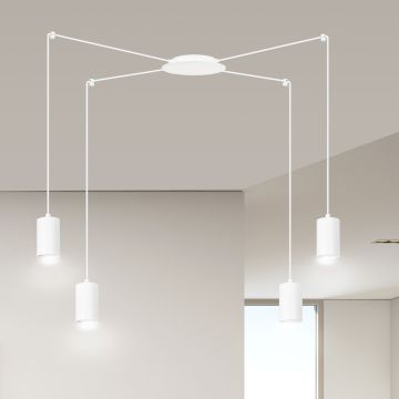 Lampa wisząca TRAKER 4 WH/WHITE 525/4 4x30W/GU10 IP20 od Emibig