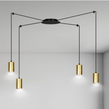 Lampa wisząca TRAKER 4 BL/GOLD 526/4 4x30W/GU10 IP20 od Emibig