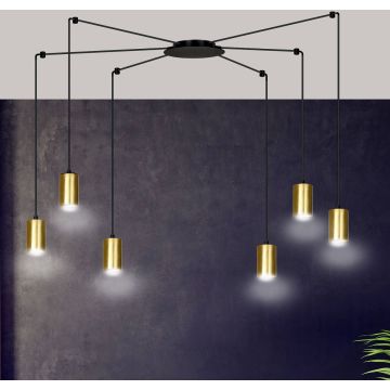 Lampa wisząca TRAKER 6 BL/GOLD 526/6 6x30W/GU10 IP20 od Emibig