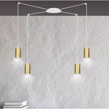 Lampa wisząca TRAKER 4 WH/GOLD 527/4 4x30W/GU10 IP20 od Emibig
