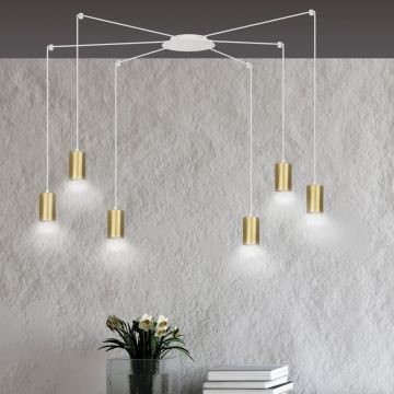 Lampa wisząca TRAKER 6 WH/GOLD 527/6 6x30W/GU10 IP20 od Emibig