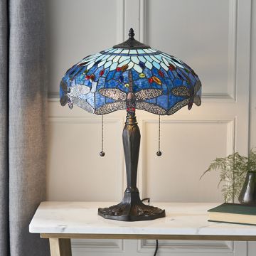 Lampka stołowa Dragonfly blue 64089 2x60W/E27 od Endon