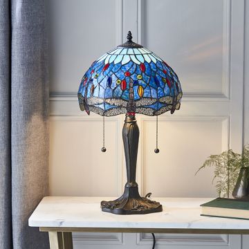 Lampka stołowa Dragonfly blue 64090 2x60W/E27 od Endon