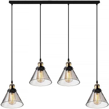 Lampa wisząca NEW YORK LOFT LA034/CL4_smoky 4x40W/E27 IP20 od Altavola Design