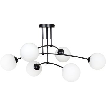 Lampa sufitowa PREGOS 6 BLACK 670/6 6x40W/E14 IP20 od Emibig