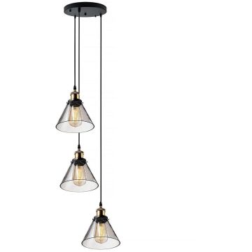 Lampa wisząca NEW YORK LOFT LA034/CO3_smoky 3x40W/E27 IP20 od Altavola Design