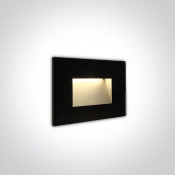Lampa schodowa do zabudowy The Glass Face 68076/B/W 3000K 1x3W/LED 200lm IP65 od One Light