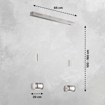 Lampa wisząca Colette 60989 2700K 2x9W/LED 1900 lm IP20 od Fischer&Honsel