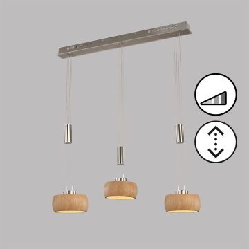 Lampa wisząca SHINE-WOOD 61073 2700K 3x9W/LED 2900 lm IP20 od Fischer&Honsel