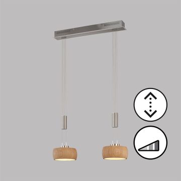 Lampa wisząca SHINE-WOOD 61074 2700K 2x9W/LED 1900 lm IP20 od Fischer&Honsel