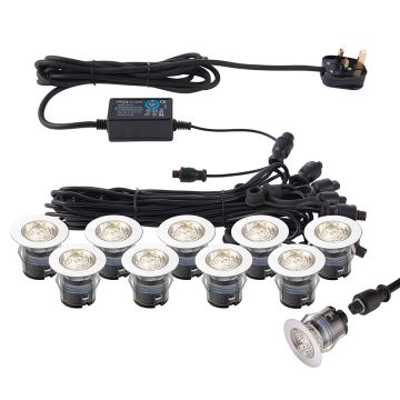 Downlight wpuszczany IkonPRO CCT 73348 3000KK/4000K 10x0,75W/LED 280lm IP67 od Endon