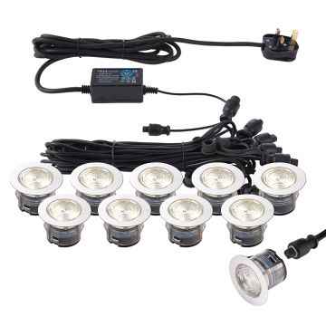 Downlight wpuszczany IkonPRO CCT 73349 3000KK/4000K 10x0,75W/LED 410lm IP67 od Endon