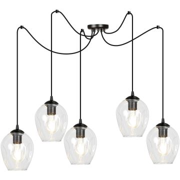 Lampa wisząca LEVEL 5 BL TRANSPARENT 756/5 5x60W/E27 IP20 od Emibig