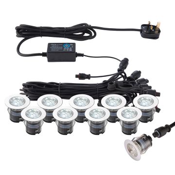 Downlight wpuszczany IkonPRO CCT 76616 6500K/20000 10x0,75W/LED 280lm IP67 od Endon