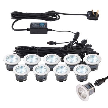 Downlight wpuszczany IkonPRO CCT 76617 6500K/20000 10x0,75W/LED 410lm IP67 od Endon